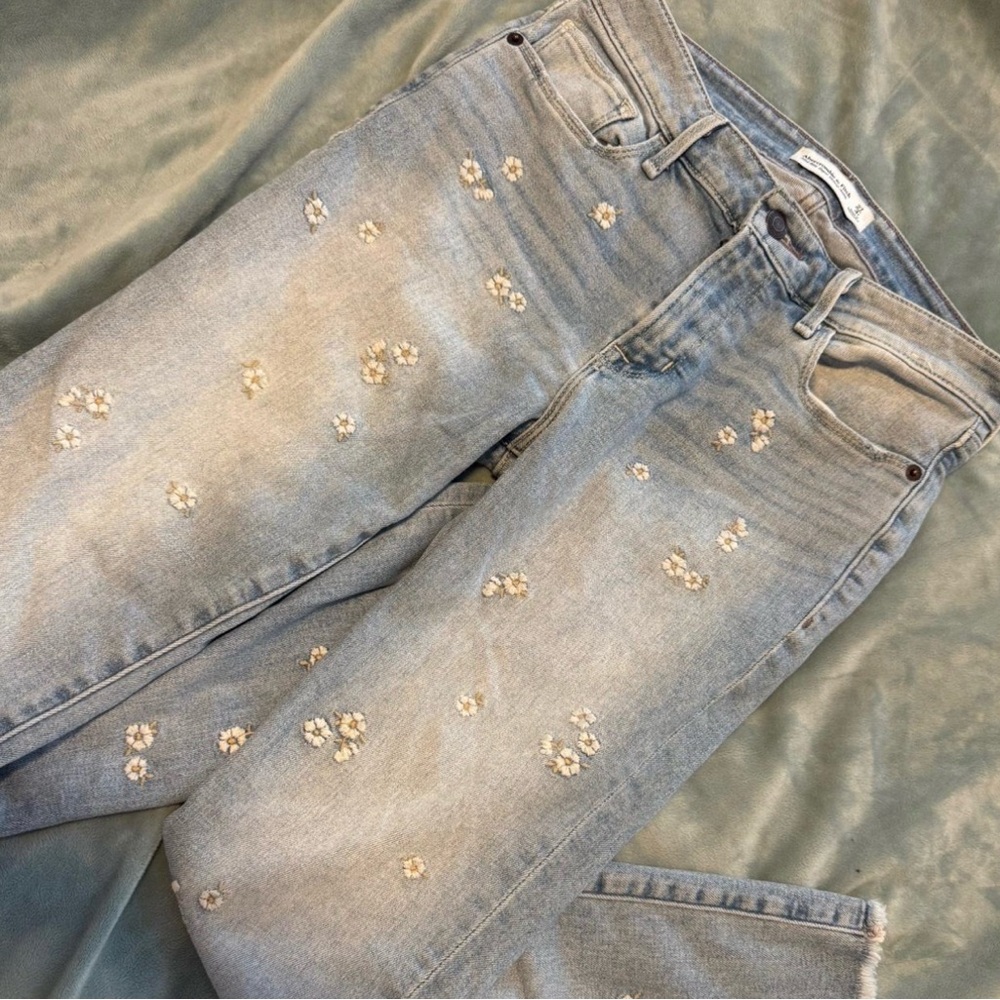Abercrombie & Fitch Light Blue Straight Leg Jeans